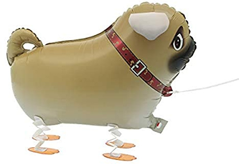 Folien-Luftballon Laufendes Haustier Mops - 56 cm