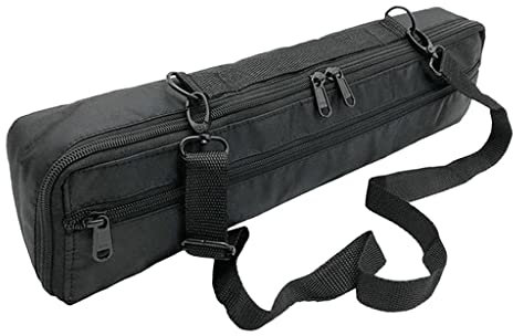 Toygogo Flötenkoffer Flöte Tasche Gig Bag, 16 Löcher Flöte Etui Tragetasche Rucksack, ca. 45 x 11,5 x 7,5 cm