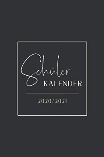 Schülerkalender • 2020/2021: Schülerplaner 2020 2021 • Juli 2020 bis Juli 2021 • Schulplaner für Schüler • 1 Woche 2 Seiten • Schulkalender mit ... und Notizen • Kontaktliste • Schwarzes Cover
