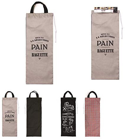 APECA Sac à Pain Bistrot 100% Coton 29x86,5 cm Conserver Le Pain Motif aléatoire