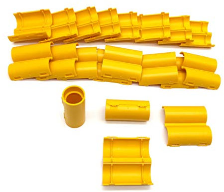 D-Work 20 Manchons de Raccordement pour Gaine Electrique et Tube D. 20 mm x L. 50 mm (Jaune) - 100% Français - Idéaux pour Connexions Fiables et Durables des Tubes Electriques