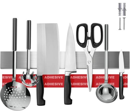 Bande magnétique pour couteau avec adhésif (40 CM)