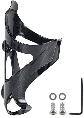 ROADNADO Carbon Bike Bottle Cages Ultralight only 28g Water Bottle Holder Carbon Fiber Bicycle Drink Holder Durable Cup Holder for Road Bike Mountain Bike for 72-74 mm Bottle (Classic Glossy-1pcs)