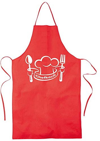 Blickfang CHEFKOCH, KOCH CHEF |Grill, BBQ | Küchenchef, Koch | Kochschürze, Latzschürze, Küchenschürze Grillschürze, Partyschürze | Geschnek, Geburtstag, Schurz | Schwarz, Rot…