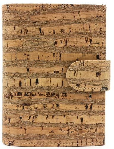 Simaru Vegane Damen Geldbörse aus Kork mit RFID-Schutz - Platz für 10 Karten, Scheine & Münzen - Nachhaltige Lederalternative für Frauen