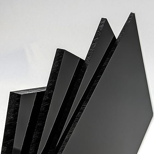 JKM CAST Acrylglas Platte GS 3mm schwarz: Acrylglasplatte Kunststoffplatte Acrylglas Zuschnitt (500 x 500 mm) und (500 x 1000 mm) Acrylplatten hochwertig mit Schutzfolie (500 x 500 mm)