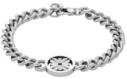 Emporio Armani Herrenarmband aus Edelstahl oder Perlen mit Karabinerverschluss