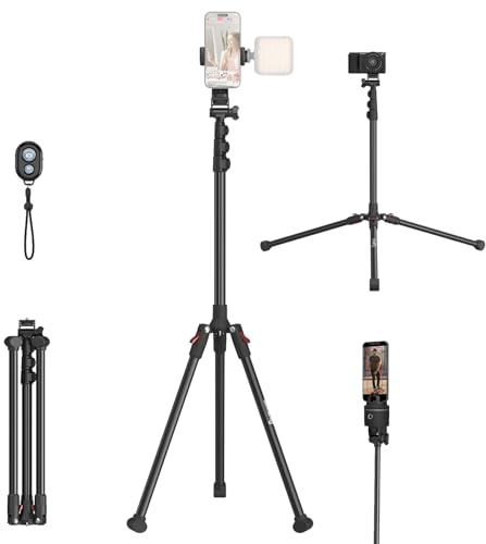 SmallRig Phone Tripod with Remote, 67 Tripod for Camera Reverse-Folding, Universal Tripod Stand for Pivo Auto Tracking Holder and Light, for Video, Vlog, Selfie and Live Stream, Encore PT-30 4363