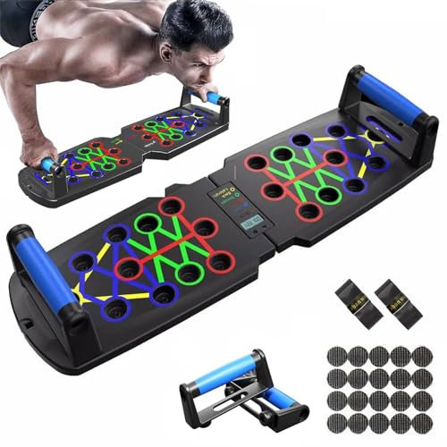 FumyFumy Push up Board Planche Pompe Musculation, Push Pro Machine Musculation Maison Planche a Pompe avec Antiglisse Poignées, Planche Push up Bar avec Fonction de Comptage ﻿