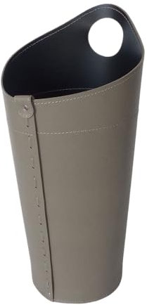 LIMAC Design NIDAC Kaminbesteck aus Leder, Kaminbesteck Werkzeugtasche, Kaminbesteck Eisenbeutel für Kamin und Ofen, originell und exklusiv, Hergestellt in Italien. (taupe)