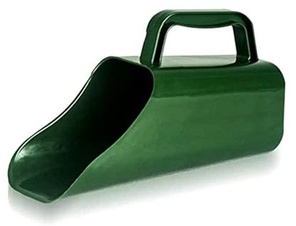 ﻿ Multifunctional Garden Shovel, Feed Scoop, Salt Grit Scoop, Planting Shovel with Bucket Gardening Tool, Bottom with Sieve Holes