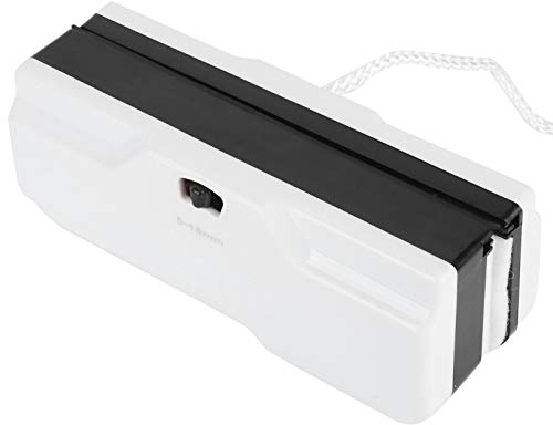 Nettoyeur de Vitres Magnétique, Essuie-Glace Double Face Réglable, Outils de Nettoyage pour Le Bureau et la Maison (White)