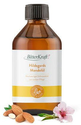 BitterKraft! Mandelöl 100ml – nach Hildegard von Bingen – reines Süßmandelöl für Haut & Haar – 100 % Natur & vegan – Made in Germany