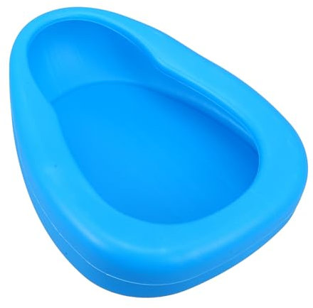 FRCOLOR Betturinbehälter Patientenurinal Aus Kunststoff Mit Deckel Breite Sitzfläche Langlebig Und Leicht Zu Reinigen Für Bettlägerige Pflegebedürftige Frühpflege Und Krankenhausgebrauch Blau
