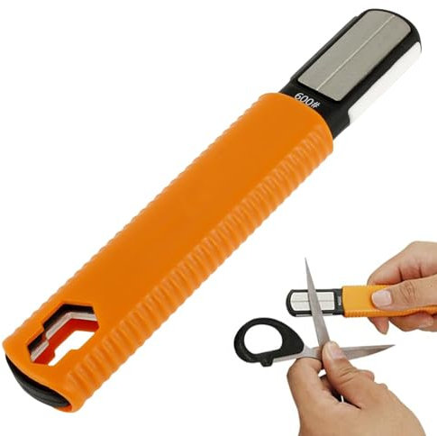 Affûteur de tondeuse à gazon, affûteur de tondeuse à gazon, aiguiseur de couteaux portable robuste et rétractable, outils d'affûtage de poche multifonctions, clé pour tondeuse à gazon, sécateur, hache