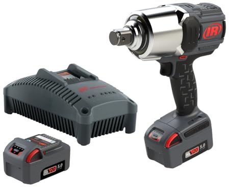 Ingersoll-Rand W8191-K2-EU 1 Avvitatore a Impulsi Cordless 20V Kit con 2 Batterie, 2710 Nm, Anello di Frizione, Pistol Grip