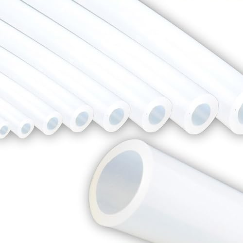 Silikonschlauch Pneumatik Silikon Gummi Schlauch Druckluftschlauch Rohr Luftschlauch Wasserleitung für Luft Wasser Treibstoff Öl (10M, 2 * 4MM)