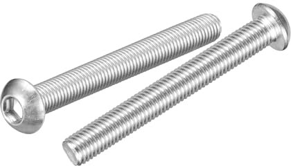 DTGN M12-1.75x110mm Linsenkopfschrauben mit Innensechskant - 2er Pack - Gut für Rennrad, Mountainbike, Auto, Motorrad - 304 Edelstahl weiß lackiert - Sechskant-Antriebsbefestigungen