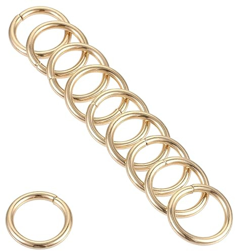 TOP-VIGOR 50 Stück O-Ringe aus Metall, 20 mm ID 2 mm Dicke vielseitige O-Ringschnallen, nicht geschweißte O-Ringschnalle, Metallringe langlebig für Handwerk Gürtel Handtasche Tasche Herstellung