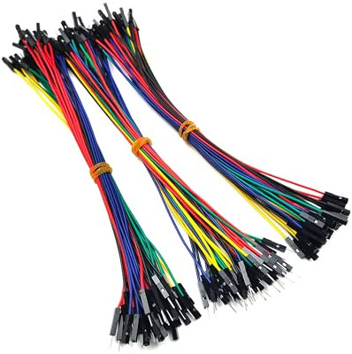 ZSDZFYLLK Breadboard Jumper Wires Cable kit Male Female Multicoloured Wire Compatible for Arduino Raspberry Pi Protoboard PCB Board (90PCS) 