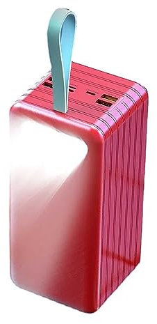 SDAJS Power Bank 100000Mah Power Bank Cargador portátil - Pantalla LCD, 3 entradas 4 Salidas Carga rápida - Paquete de batería Externa para Dispositivos móviles - Power Bank, Rojo