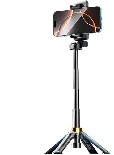 Perche à selfie, trépied rotatif à 360 degrés, portable pour téléphone, selfie universel, télécommande sans fil à quatre axes, rotation à 360 °, portable et léger pour smartphone