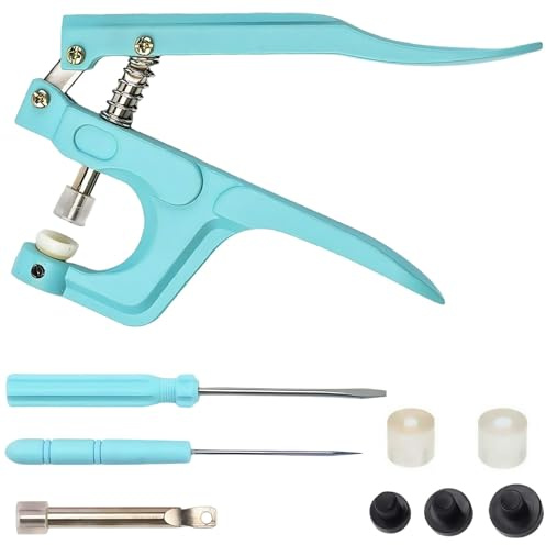 Snap Bottoni Pinze, Pinze Installazione per Bottoni, Pinze per Bottoni Automatici, Bottoni a Pressione Pinza Pinze per Bottoni T3 T5 T8 Abbigliamento Pulsante Pinze Strumento per Cucire Blu