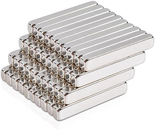 40 stycken 25 x 4 x 3 mm, starka neodymmagneter extra stark magnet, rektangulär, minimagnet, små magnetremsor för kylskåp, magnettavla, whiteboard-magneter