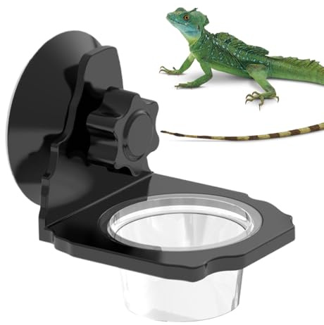 Futterregal für Reptilien, Futterschale für Geckos, Futterschale mit Saugnapf für Terrarium, bärtiger, Chamäleon, Spinne und Schildkröte