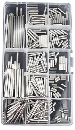 Cylindrical Pin Locating Dowel Set - 304 Stainless Steel Fixed Lock Pin Shaft for Secure Metal Solid Rod Assembly(M3 (1set))