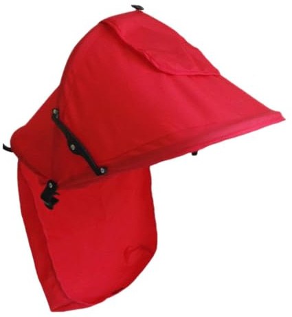 lmoikesz Parasol portátil para Cochecito de bebé, Transpirable, Impermeable, con Hebilla Ajustable, para Exteriores, Protector de Lluvia, para Cochecito bebé, toldo, sombrilla portátil, Rojo, 46cm