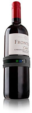 Vacuvin Termómetro adaptable para botellas de vino, Acero Inoxidable, Gris Oscuro (3630360)