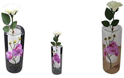 Jarrón orquídeas de doble pared florero decorativo flores