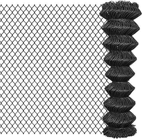 vidaXL Maschendrahtzaun Maschendraht Gartenzaun Drahtzaun 25 x 1,5 m Stahl Grau