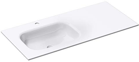 Durovin Bathrooms Luxurious Stone Resin Bathroom Basin - Self Rimming Semi Recessed Drop in Sink - Wide Bench Top (1000 x 480mm)