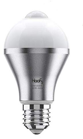Akozon Motion Sensor Light Bulb, 9W E27 Smart PIR LED Bulbs Auto On/Off Security Lights Outdoor/