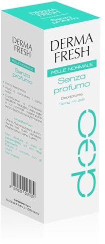 Dermafresh Senza Profumo, Deodorante Spray, Pelle Normale, No Gas, 100 ml