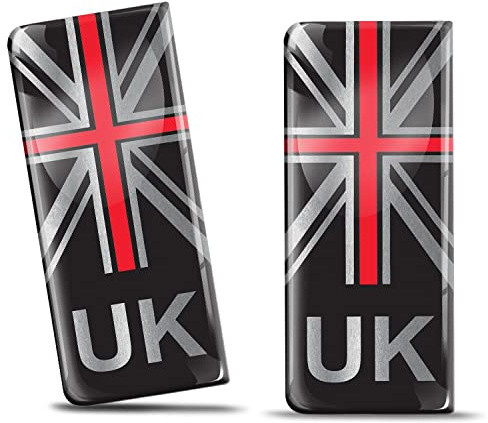 Biomar Labs UK Number Plate Domed 3D Stickers Self Adhesive Car Badge QS 8