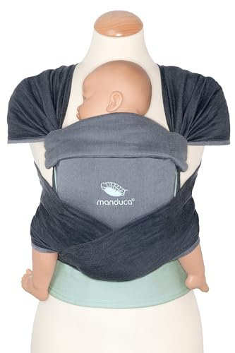 manduca Twist Babytrage - Leichte und einfache Babytrage mit Kängurutasche und weichem Bauchgurt - für Neugeborene von der Geburt bis zu 15 kg - Bio-Baumwolle