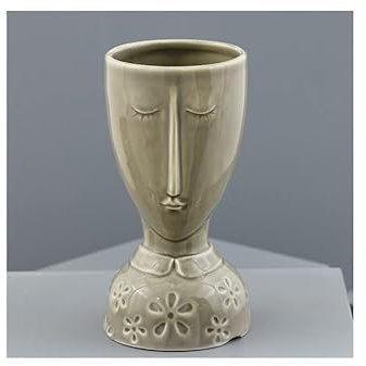 Gesichtsvase aus Porzellan, modern, dekorativ, Höhe 18,5 - 28 cm (Höhe: 18,5 cm)