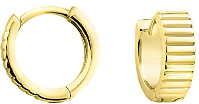 SOFIA MILANI - Damen Ohrringe 925 Silber - vergoldet/golden - Geriffelt Creole - E1483