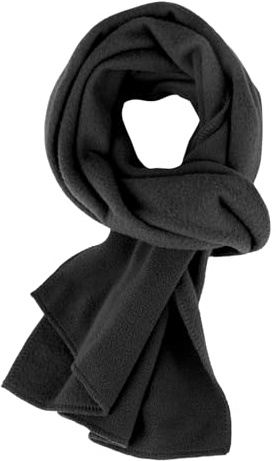 Adventure Togs Kids Scarf - Micro Fleece Thermal Material, Toddler, Unisex, Girls or Boys School Wear Black One Size
