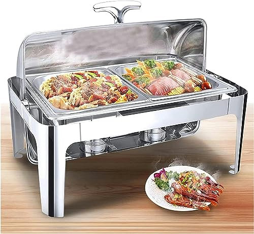 Calentador De Alimentos Estufa De Buffet Chafing Dish De Acero Inoxidable, Chafer Chafing Dish Catering Warmer Buffet Set Diferente, Bodas Fiestas Banquetes Catering Eventos