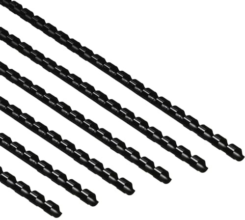 Yunsailing 150 Pack Plastic Binding Combs Plastic Binder Comb Ring 19 Ring Binding Spines Letter Size Spiral coils for Notebook Calendar(1/4 in,Black)