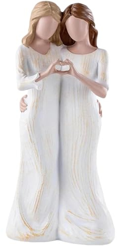 Nhemeylp Sister Friendship Gifts, Hand-Painted Resin Figurines for Best Friends, Women, Birthday & Christmas