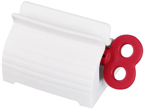 Toothpaste Squeezer, Plastic Rolling Tube, Plastic Toothpaste Roller Tube Squeezer, Toothpaste Dispenser for Paint, Hand Cream, Ketchup, and Cosmetic Tube (Red)