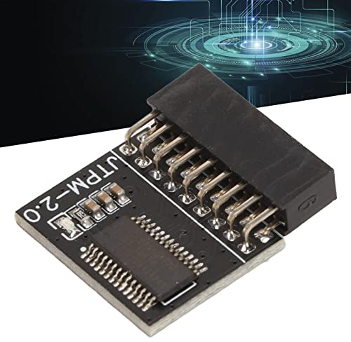 Ejoyous Módulo TPM 2.0 de 18 Pines, Chip de Reemplazo 2x9p con Pitch de 2.0mm para Placas Base, Compatible con 7, 8.1 y 10, Software de Cifrado