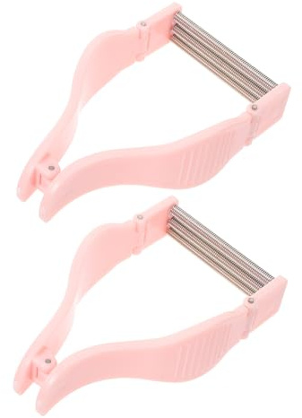 Manueller Gesichtshaarentferner Rosa Hips, 2 Stück für Frauen | Haarentfernungswerkzeug, Tragbarer Gesichtsepilierer, für Tägliche Anwendung und Hauttypen