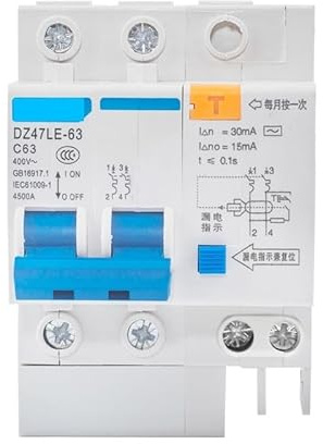 Interruptor automático de aire pequeño, Disyuntor protector de fugas doméstico, interruptor de aire, 3 A-63 A, 220 V(4p,20A)