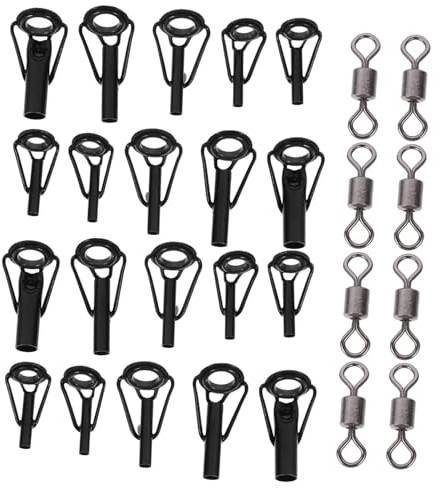 Milisten Kit de Anillos Guía para Caña de Pescar 1 Juego Negro